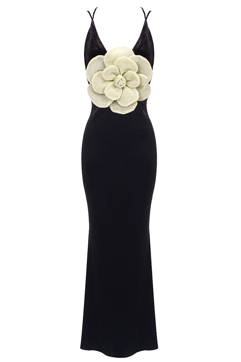 Deep-V Neck Max Velvet Dresses with Flutter Dresses Grape Plus Size main image 1