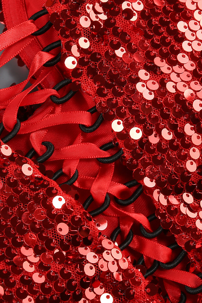 3D Floral Sequin Top and Trousers in Burgundy & Purple