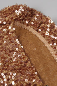 3d Flower Ruffles Sequin Mini Dress