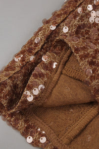 3d Flower Ruffles Sequin Mini Dress