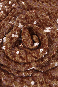 3d Flower Ruffles Sequin Mini Dress