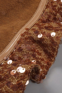 3d Flower Ruffles Sequin Mini Dress