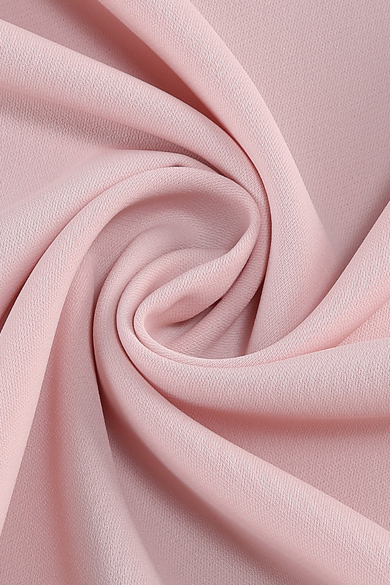 Asymmetrical Ruched Maxi Dress in Pink