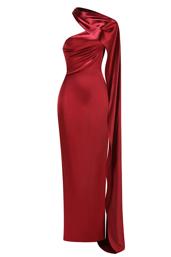 Backless Cape Maxi Dress