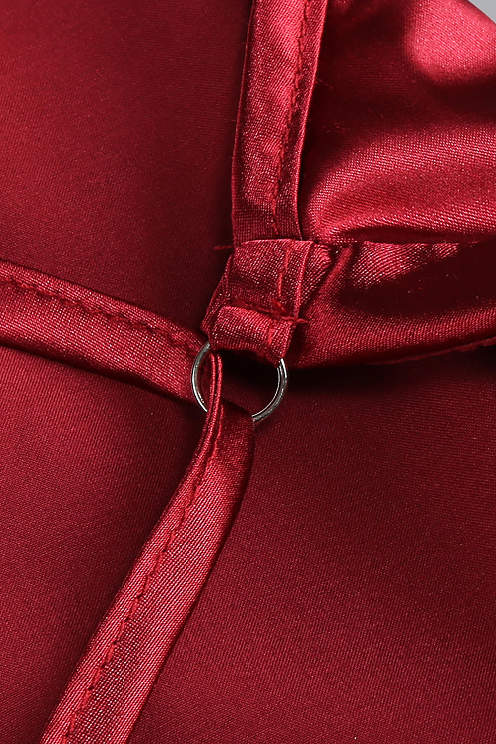 Backless Cape Maxi Dress