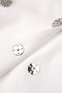 Backless Crystal Sequin-embellished Blazer Lace Maxi Skirt