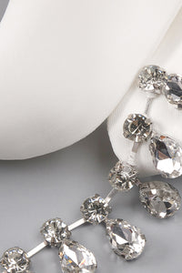 Backless Crystal Sequin-embellished Blazer Lace Maxi Skirt