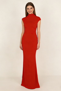 Backless Gathered Maxi Dress