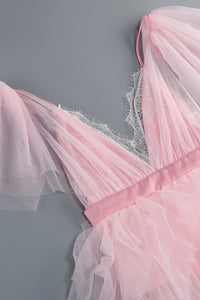 Backless Lace Formal Gown