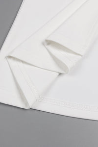 Robe longue dos nu fendue à la queue-de-pie