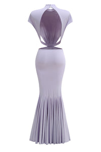 Robe en jersey dos nu à nœud