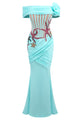 Bardot Corset Crystal Starfish Gown