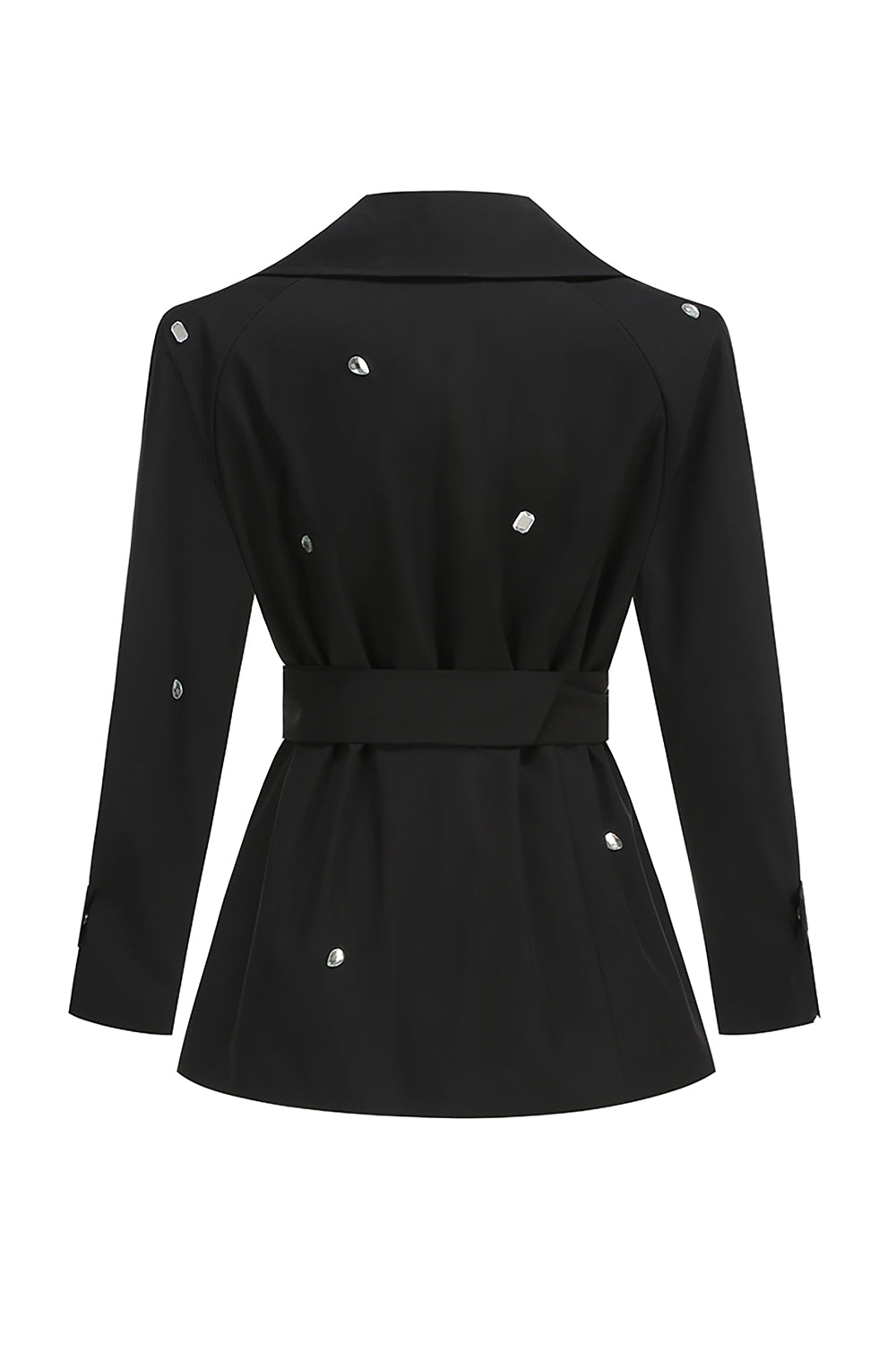 Long Sleeve Embellished Belted Jacket