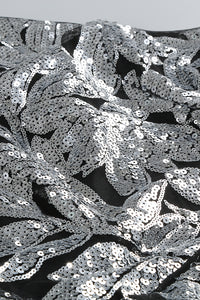 Robe ornée de sequins botaniques