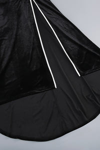 Bow Cascade Velvet Gown