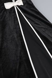 Bow Cascade Velvet Gown