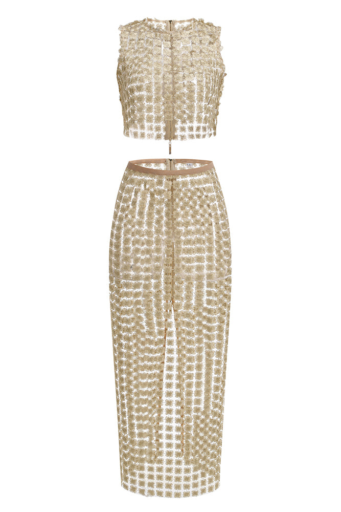 Champagne Crochet Two Piece