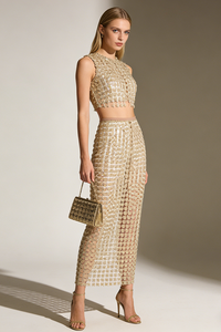 Champagne Crochet Two Piece