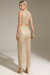 Champagne Crochet Two Piece