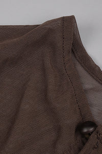 Chiffon Scarf Corseted Sparkly Maxi Dress