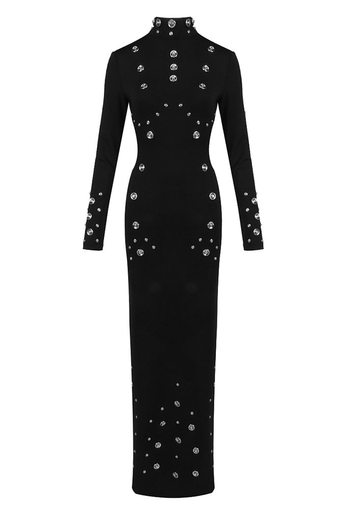 Coperni Snap-embellished Spandex Gown