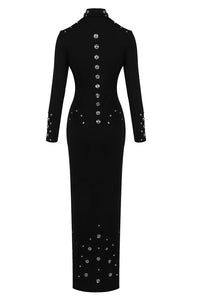 Coperni Snap-embellished Spandex Gown
