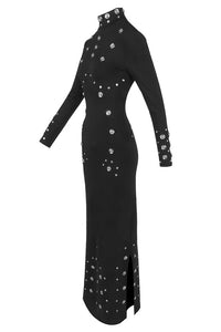 Coperni Snap-embellished Spandex Gown
