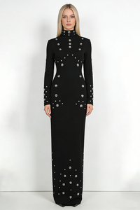 Coperni Snap-embellished Spandex Gown