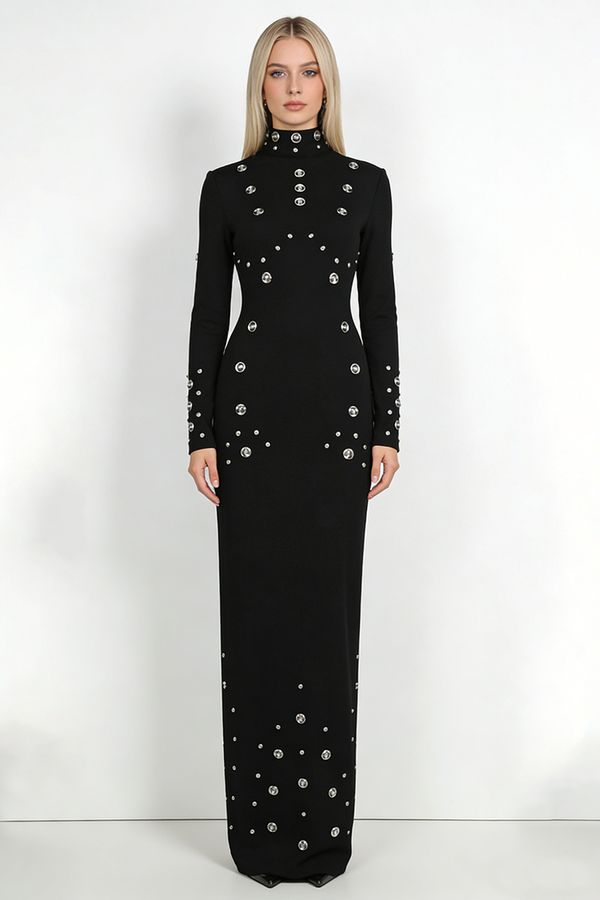 Coperni Snap-embellished Spandex Gown