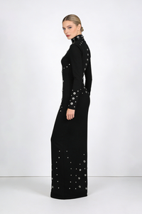 Coperni Snap-embellished Spandex Gown