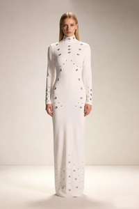 Coperni Snap-embellished Spandex Gown