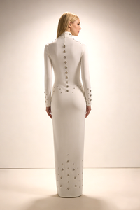 Coperni Snap-embellished Spandex Gown