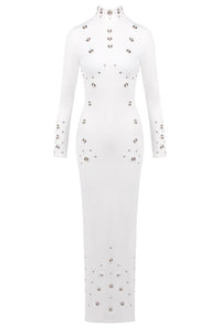 Coperni Snap-embellished Spandex Gown