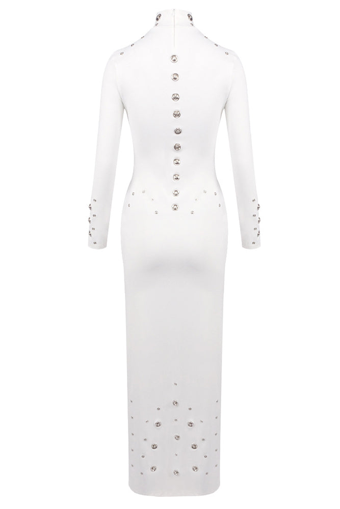 Coperni Snap-embellished Spandex Gown