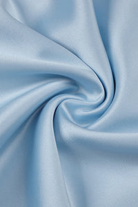Corset Bodice Draped Maxi Dress in Light Blue