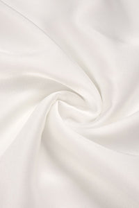 Corset Bodice Draped Maxi Dress in White