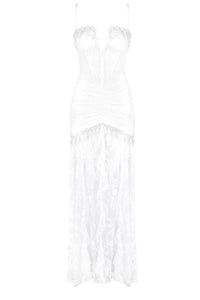 Corset Detailing Lace Long Dress