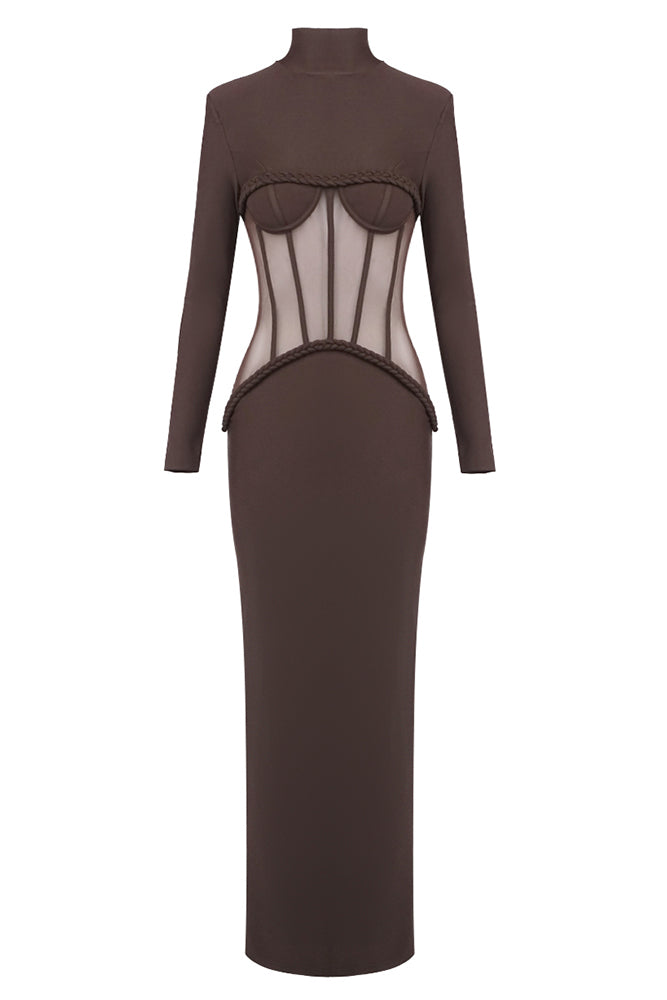 Corset Mesh Elegance Mirage Gown