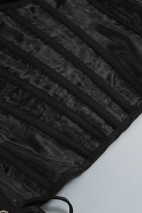 Corset Top & Irregular Mesh Skirt