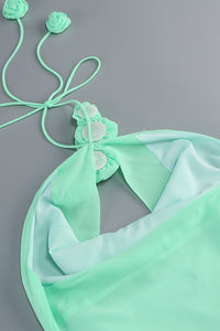 Cowl Neck Flower Maxi Dress