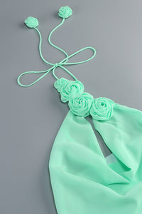 Cowl Neck Flower Maxi Dress