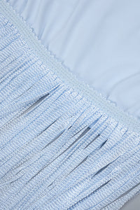 Criss Cross Fringe Maxi Dress