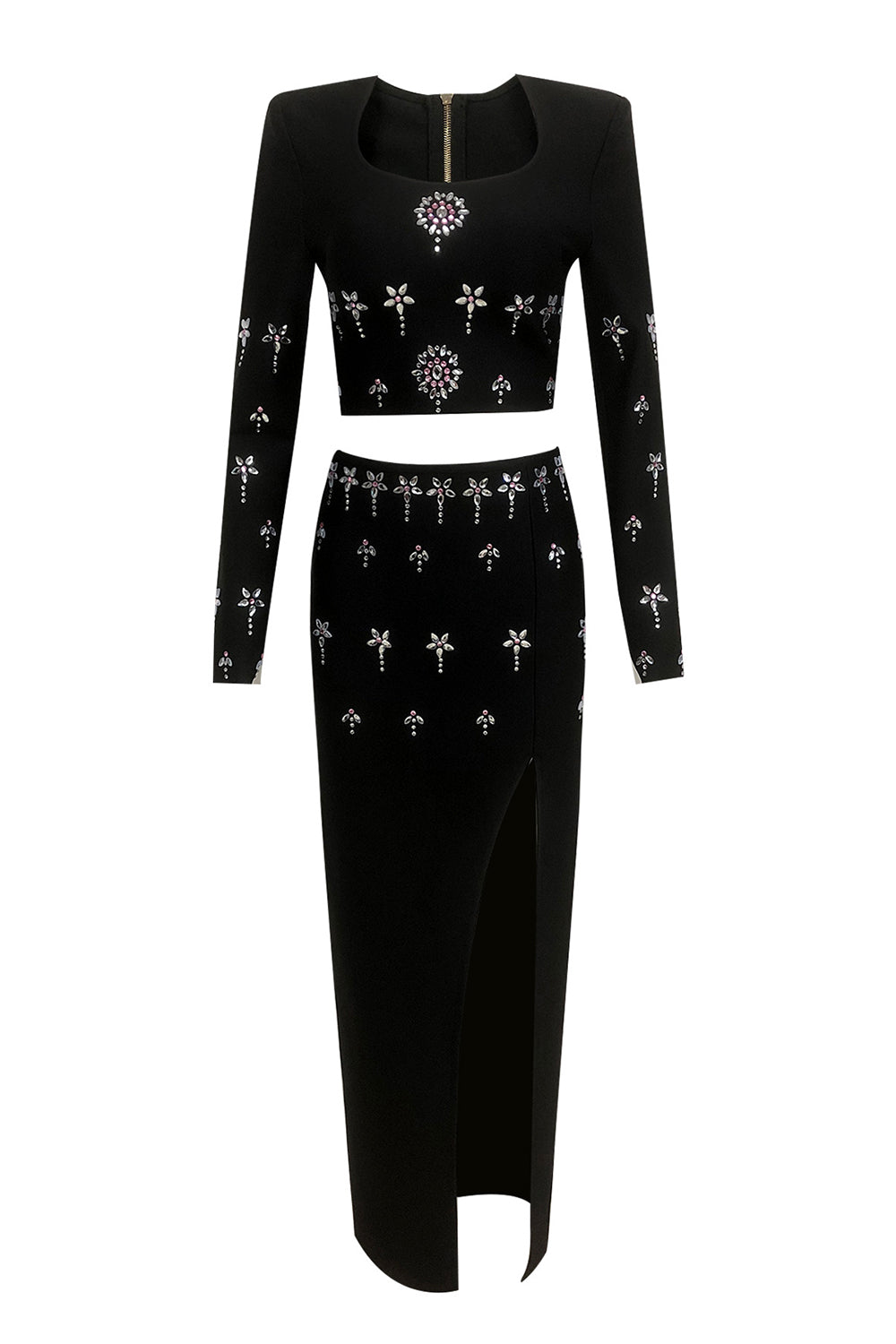 Crystal-embellished Crepe Two Piece