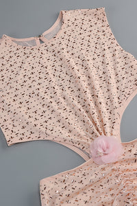 Crystal-embellished Cut Out Gown