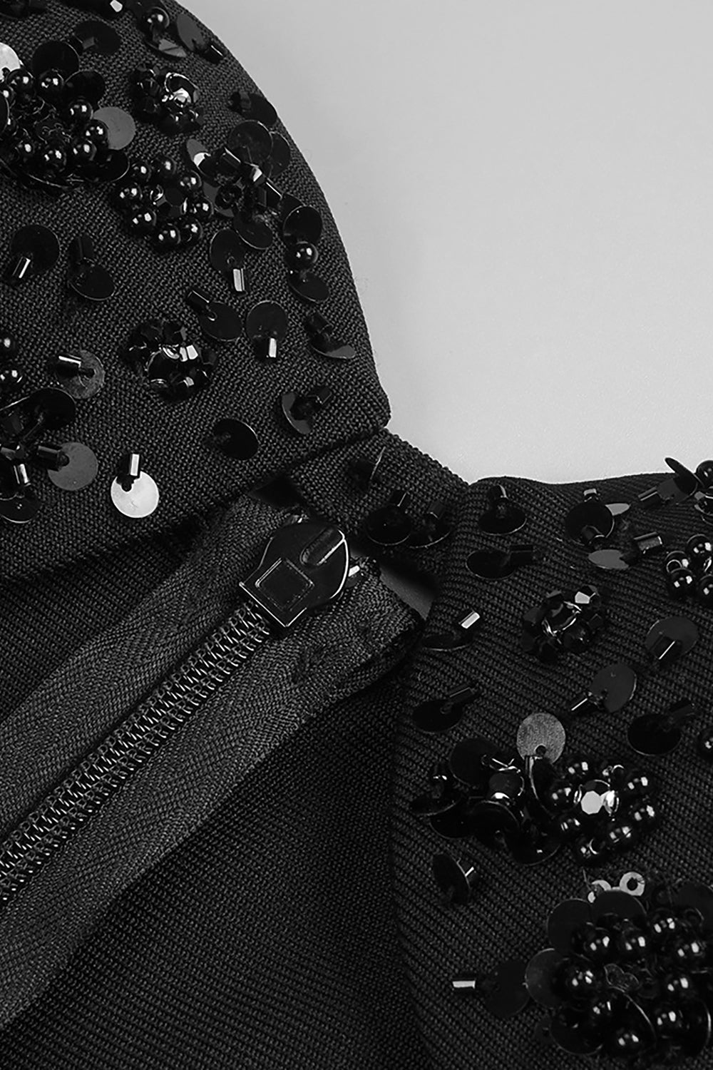 Crystal Sequin Cut Out Maxi Dress