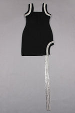 Crystal Draped Mini Bandage Dress