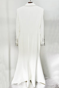 Crystal Embellished Blazer Gown