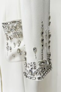 Crystal Embellished Blazer Gown