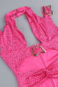 Crystal Embellished Cutout Maxi Dress