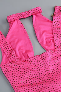 Crystal Embellished Cutout Maxi Dress